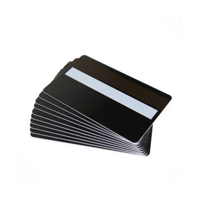 Black Gloss Premium 760 Micron Cards With Hi-Co Magnetic Stripe & Signature Strip Panel (Pack of 100) ,SKU :C-A7-BKHISIG
