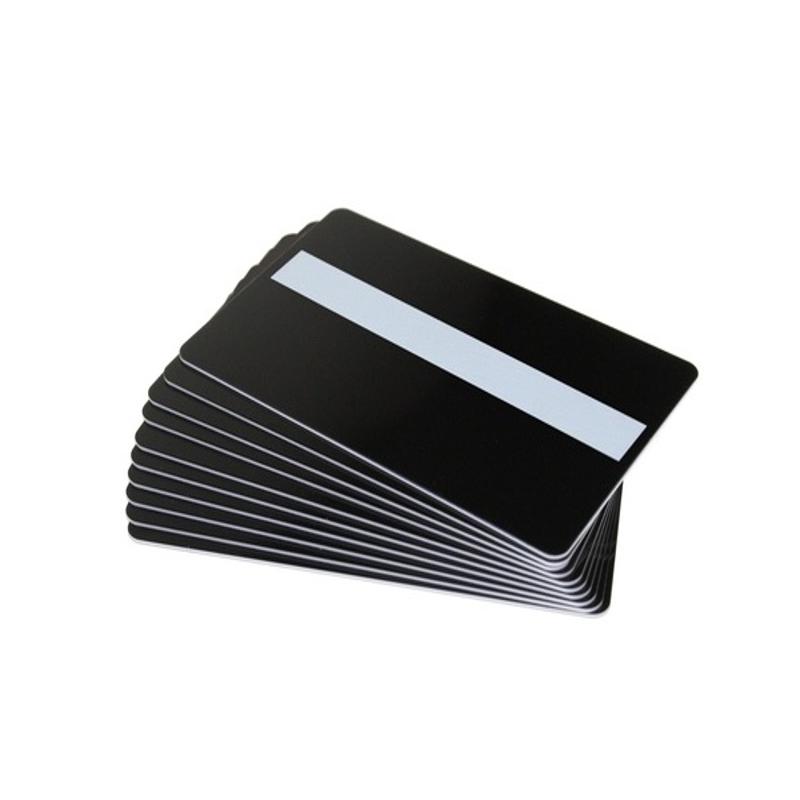 Black Matte 760 Micron Plastic Cards with Signature Strip (Pack of 100) ,SKU :C-A7-BKSIG