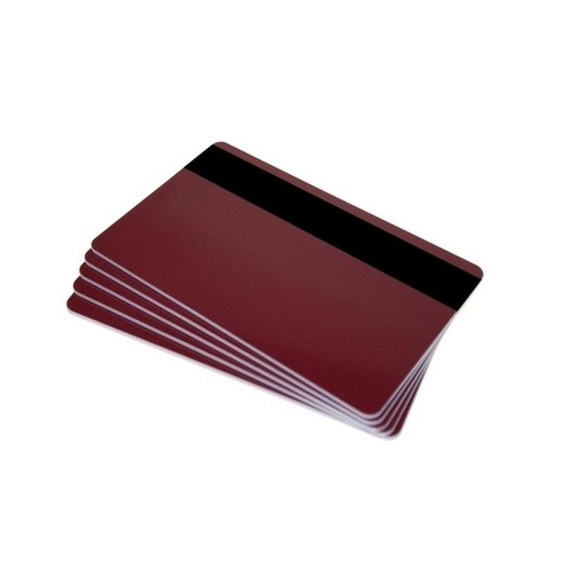 Burgundy 760 Micron Plastic Cards With Hi-Co Magnetic Stripe (Pack of 100) ,SKU :C-A7-BYHI