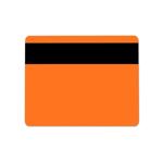Orange 760 Micron Plastic Cards With Hi-Co Magnetic Stripe (Pack of 100) ,SKU :C-A7-ORHI