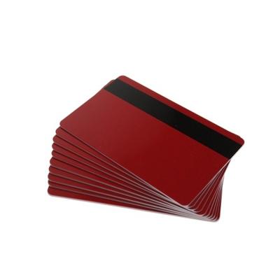 Red 760 Micron Plastic Cards With Hi-Co Magnetic Stripe (Pack of 100) ,SKU :C-A7-RDHI