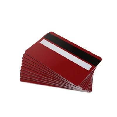 Red Premium 760 Micron Cards With Hi-Co Magnetic Stripe & Signature Strip Panel (Pack of 100) ,SKU :C-A7-RDHISG