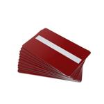Red 760 Micron Plastic Cards with Signature Strip (Pack of 100) ,SKU :C-A7-RDSG