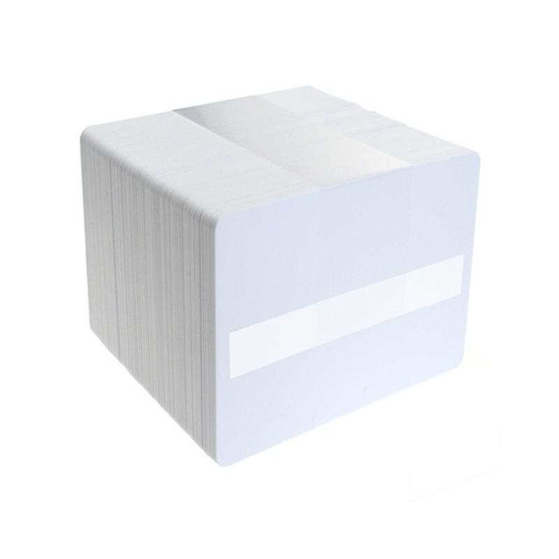 Dyestar Blank White Plastic Cards with Signature Strip (Pack of 100) ,SKU :C-A7-WHSIG