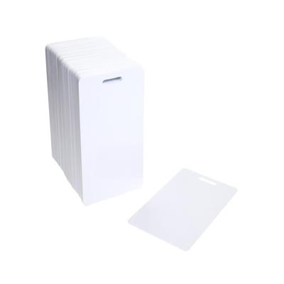 Premium White 760 Micron Cards Slot Punched Portrait (3 x 16mm portrait slot central on short side) (Pack of 100) ,SKU :C-A7-WHSL