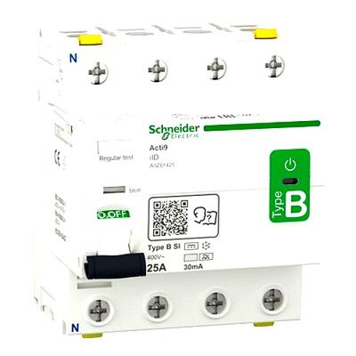 Acti9 iID - interrupteur différentiel - 4P - 63A - 30mA - type B - EV - 400V