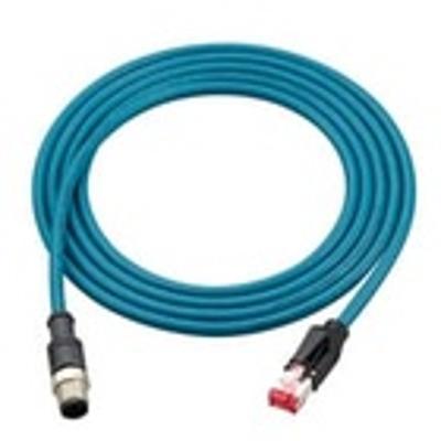 Keyence-Ethernet cable (M12 4-pin / RJ45) NFPA79-compatible Straight cable 5 m , SKU: OP-87458